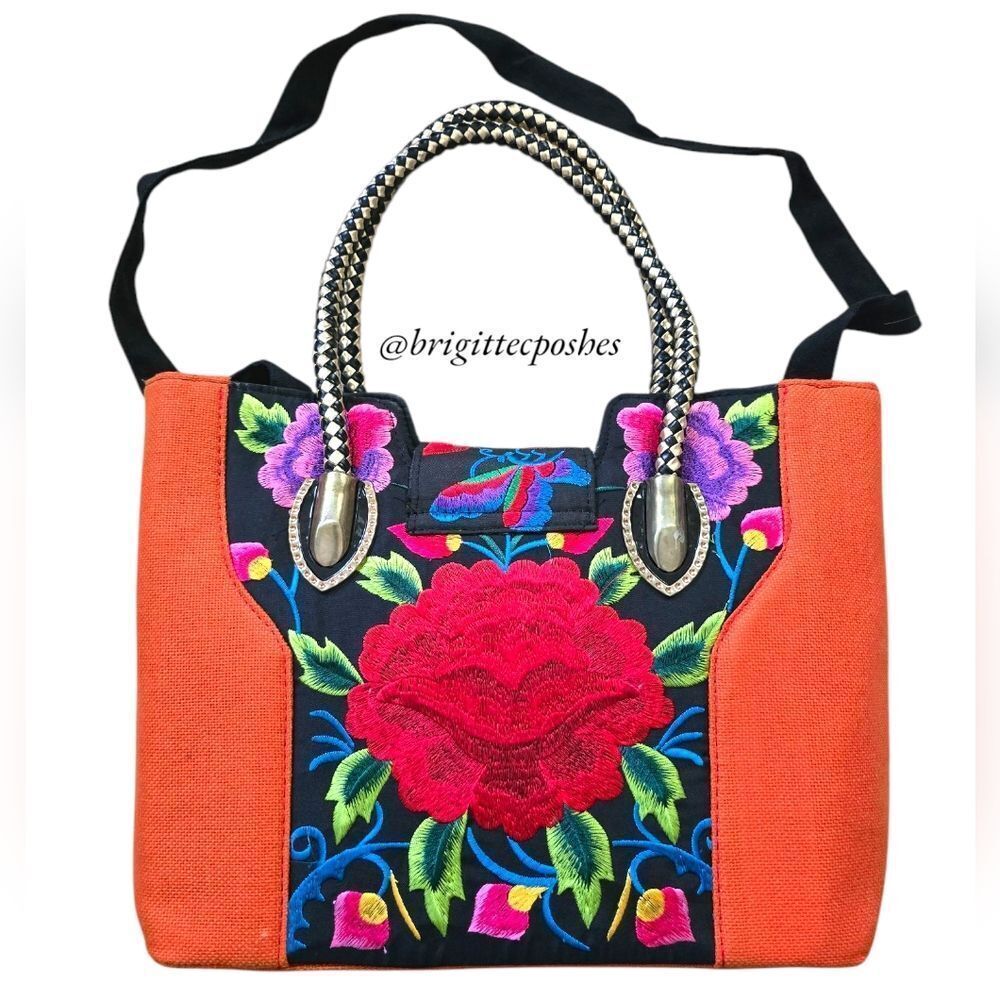 MEXICAN Embroidered Shoulder/Tote Bag - Picture 2 of 13